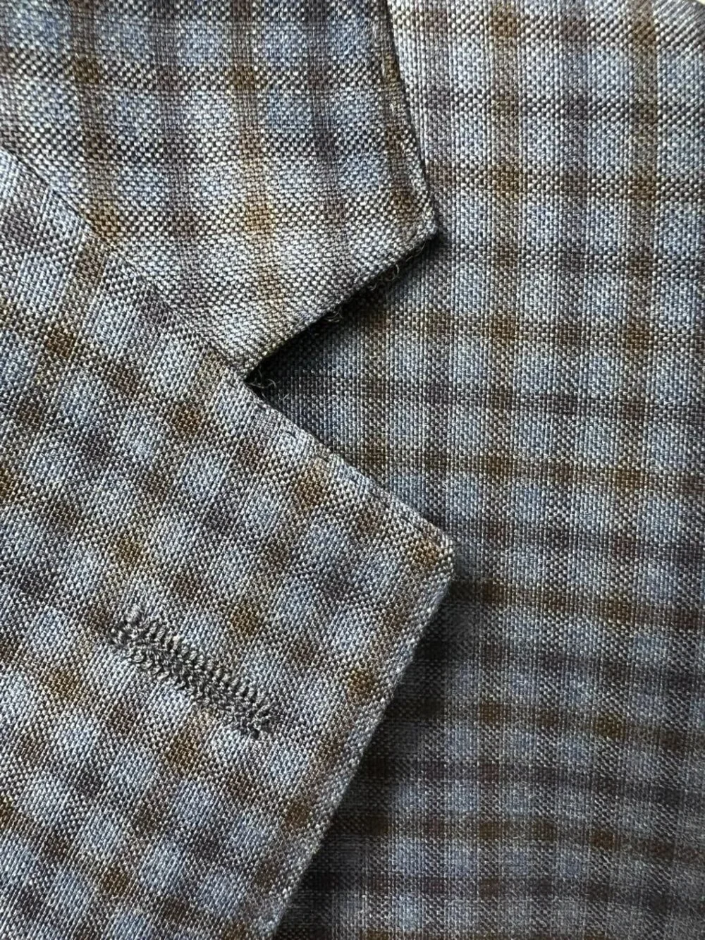 NWT WALTER MORTON 40-42R Blue/Brown Grid Pattern 2 Btn‎ 100% Worsted Wool Blazer